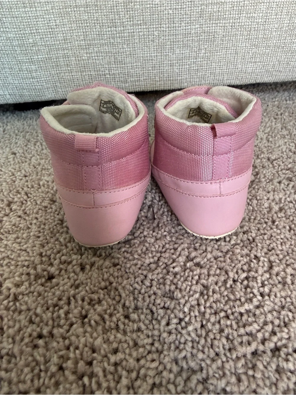 Ralph Lauren Polo Pink High-Top Kids crib boots Sneakers